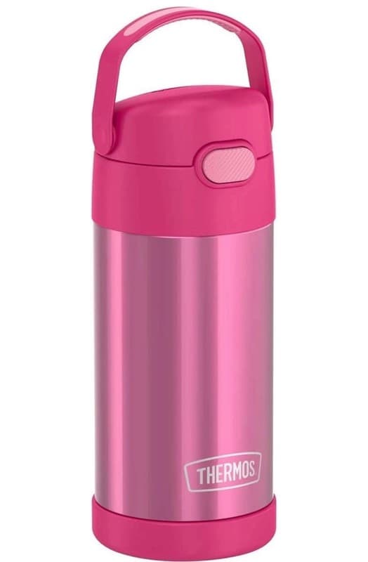 Thermos Funtainer 12oz Vacuum Insulated Stainless Steel Kids Straw Bottle, Pink - Thumbnail 3
