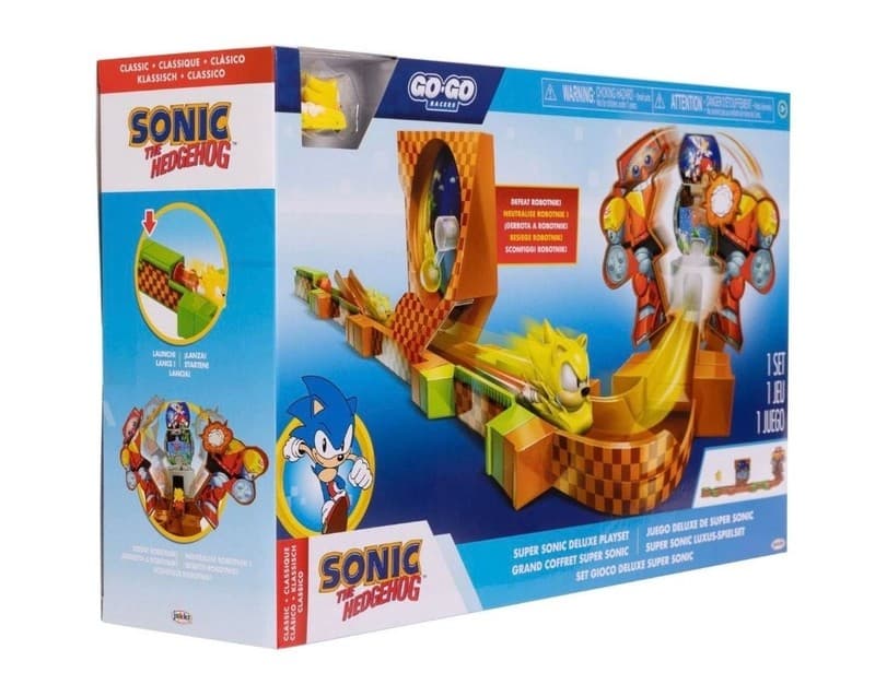 Jakks Pacific Sonic the Hedgehog Go-Go Racers Super Sonic Deluxe Playset - Thumbnail 6