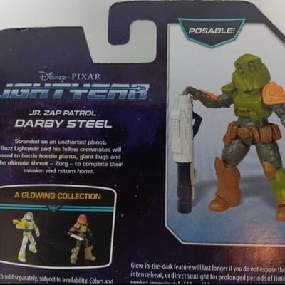 Disney Pixar Lightyear Jr. Zap Patrol Darby Steel Glow in the Dark Action Figure - Thumbnail 2