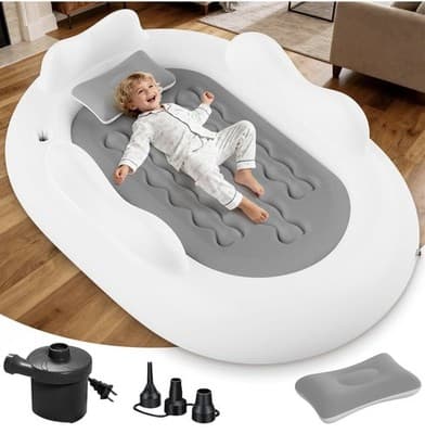 Inflatable Travel Bed - Blow Up Mattress for with Waterproof Protector Portab...