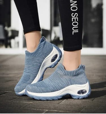 Slow Man Women's Walking Shoes – Slip-On Sock Sneakers (Size 5.5) - Thumbnail 2