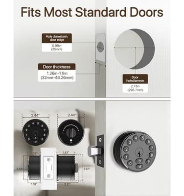 Keyless Electronic Deadbolt Door Lock (YL-68-MINI style) - Thumbnail 9