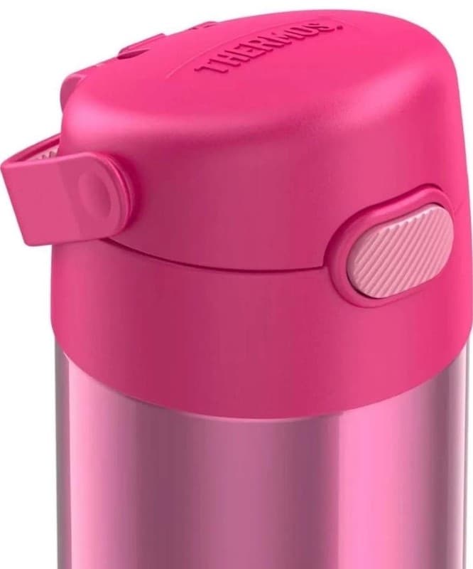 Thermos Funtainer 12oz Vacuum Insulated Stainless Steel Kids Straw Bottle, Pink - Thumbnail 6