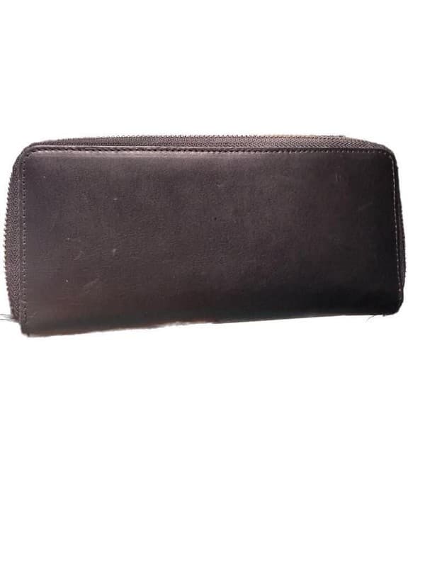 ABLE Helina Large Leather Zip Around Wallet Clutch in Black - Thumbnail 3