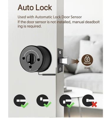 Keyless Electronic Deadbolt Door Lock (YL-68-MINI style) - Thumbnail 4