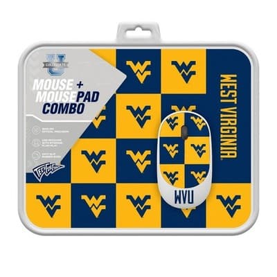 NCAA West Virginia Mountaineers Wireless Mouse and Mousepad Combo Set - Thumbnail 3
