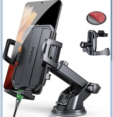 3 in 1 Phone Holders for Your Car, Car Phone Holder Mount [Strongest Suction] 36