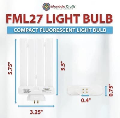 2 Pack FML27 27 Watt 3000K Warm White Compact Fluorescent - Thumbnail 3