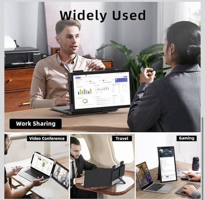 MAGICRAVEN Laptop Screen Extender, 14 1080P IPS Portable Monitor Travel Monit... - Thumbnail 8