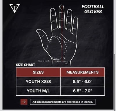 TAQCHA Villain Football Receiver Gloves (Youth - M/L) - Thumbnail 6