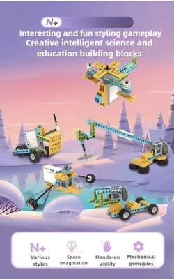 107PCS 50 in 1 STEM Robot Electric Building Blocks EM16 Science Education GIFTS - Thumbnail 7