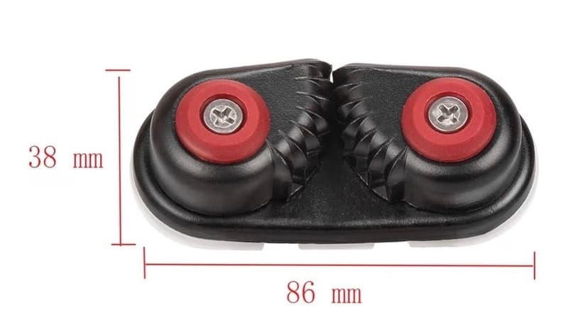 2-Pack Aluminum Ball Bearing Cam Cleats for Sailing, Sailboat, and Kayak, Fits u - Thumbnail 3