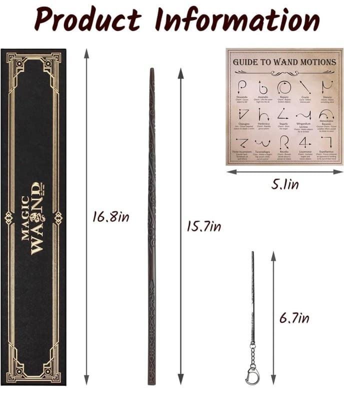 Magic Ranger Sirius Black Magic Wand Replica with Steel Core and Wand Motion Gui - Thumbnail 2