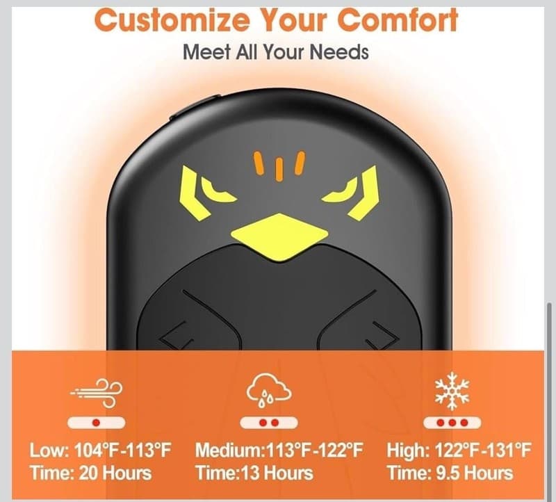 Hand Warmers Rechargeable, Electric Hand Warmer, Great for Outdoors, Camping, Gi - Thumbnail 3