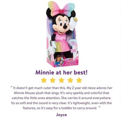 Disney Junior Sparkle & Sing Minnie Mouse Feature Plush - Thumbnail 3