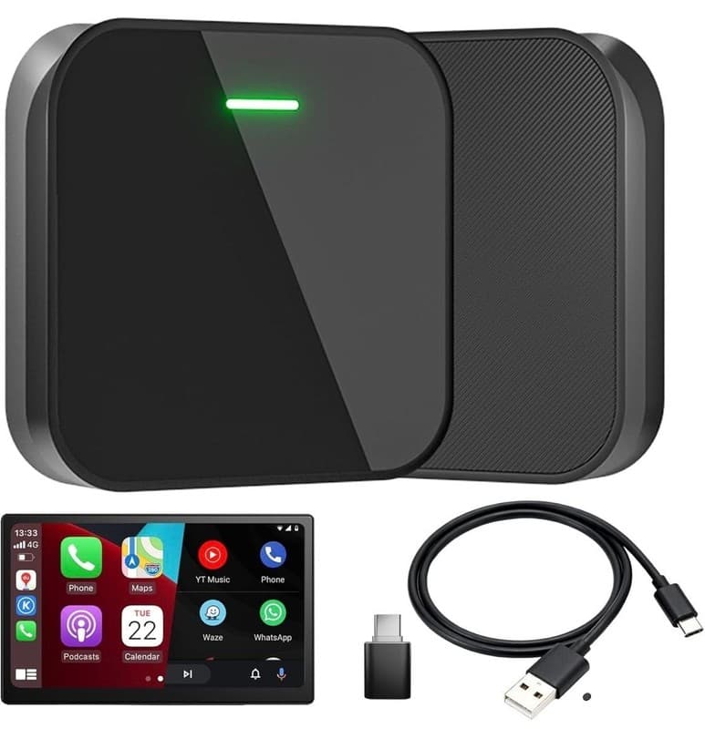 Wireless CarPlay Adapter for Factory Wired CarPlay Cars, 5.8GHz WiFi Dongle