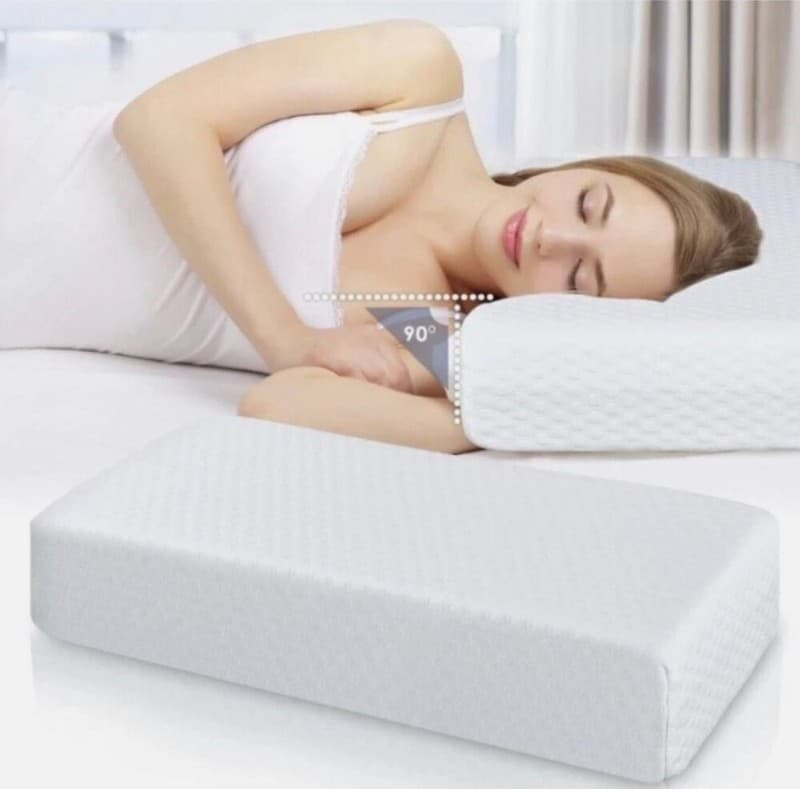 EAIMI Dual Side Cube Pillow Memory Foam for Side Sleepers Neck Pain Relief