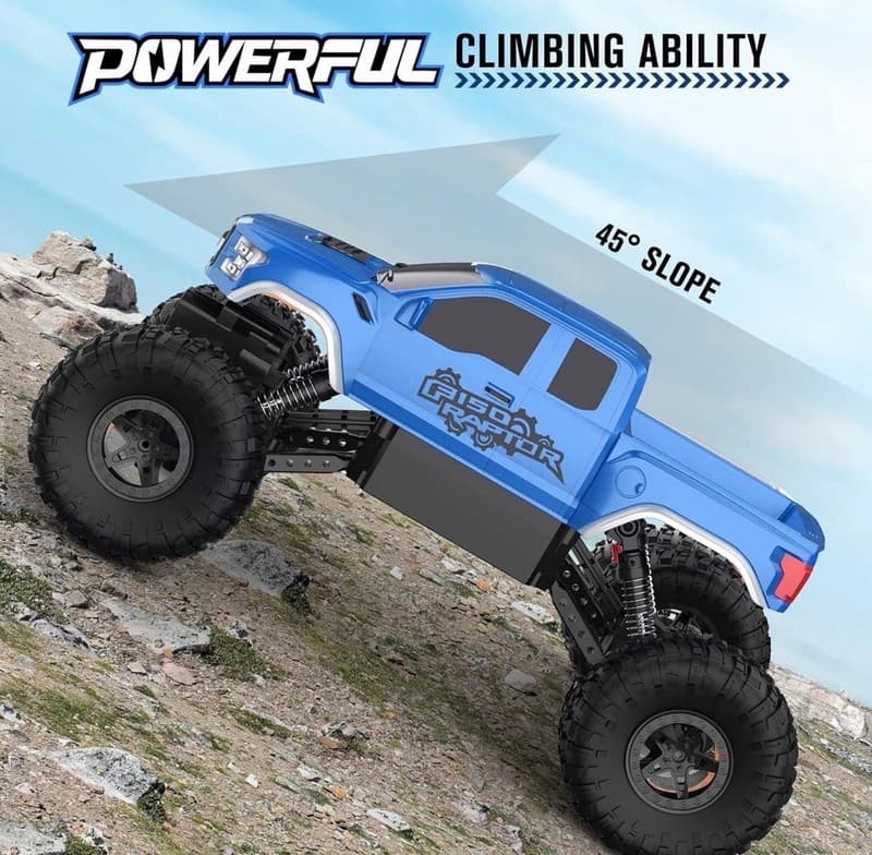 Double E Ford Raptor F150 RC Car 1/14 Scale 4WD Rock Crawler Monster Truck - Thumbnail 6