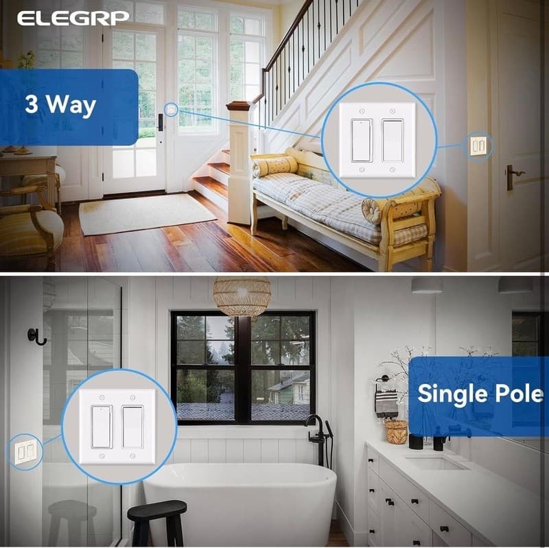 ELEGRP Single-Pole or 3-Way Slide Dimmer Switch - White LED/CFL/Incand - New - Thumbnail 7