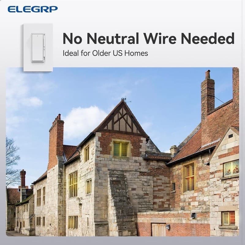 ELEGRP Single-Pole or 3-Way Slide Dimmer Switch - White LED/CFL/Incand - New - Thumbnail 6
