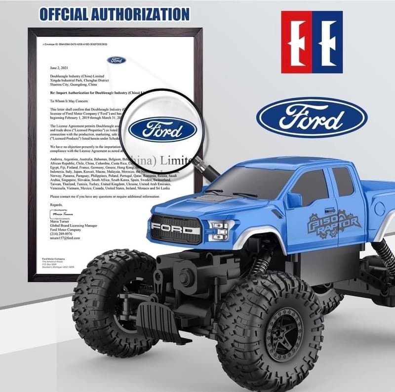 Double E Ford Raptor F150 RC Car 1/14 Scale 4WD Rock Crawler Monster Truck - Thumbnail 7