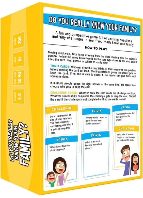 Do You Really Know Your Family? Fun Family Trivia & Challenge Card Game - Thumbnail 6