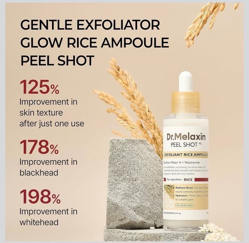 Dr.Melaxin Peel Shot Exfoliating White Rice Ampoule 80ml - Thumbnail 2