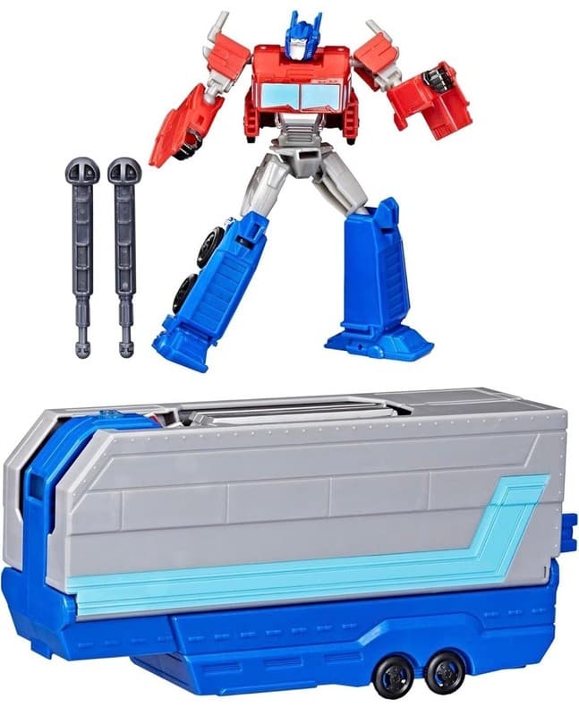 Transformers EarthSpark Optimus Prime Battle Trailer 1-Step Flip Changer - Thumbnail 2