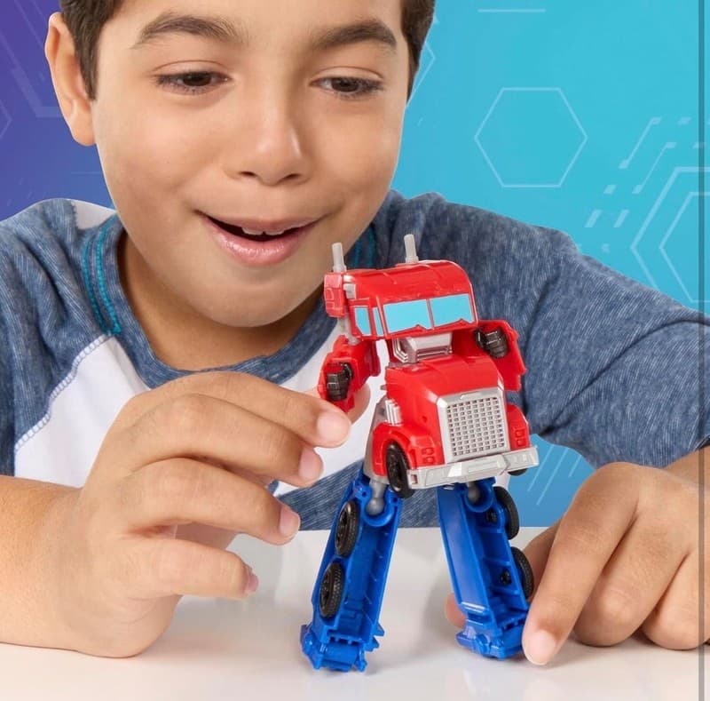 Transformers EarthSpark Optimus Prime Battle Trailer 1-Step Flip Changer - Thumbnail 6
