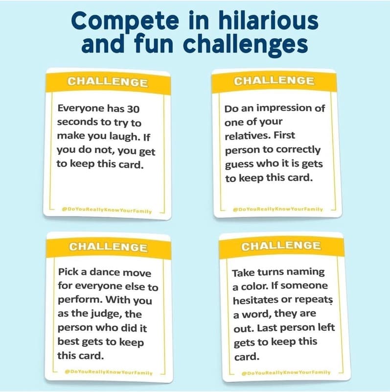 Do You Really Know Your Family? Fun Family Trivia & Challenge Card Game - Thumbnail 4