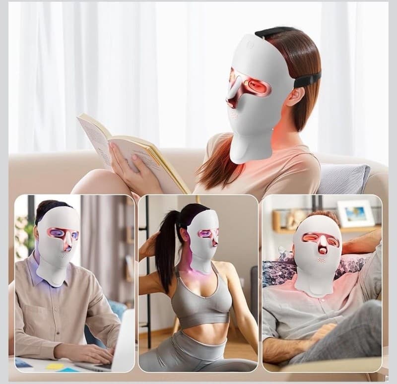 LED Light Therapy Face & Neck Mask, 7 Color Photon Skin Rejuvenation Set - Thumbnail 8
