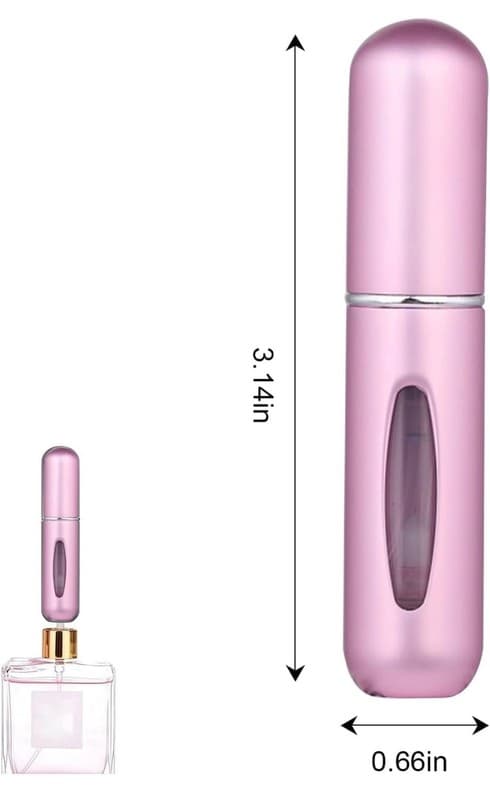 Refillable Mini Perfume Atomizer, Portable Spray Bottle, Pink - 5ml - Thumbnail 2