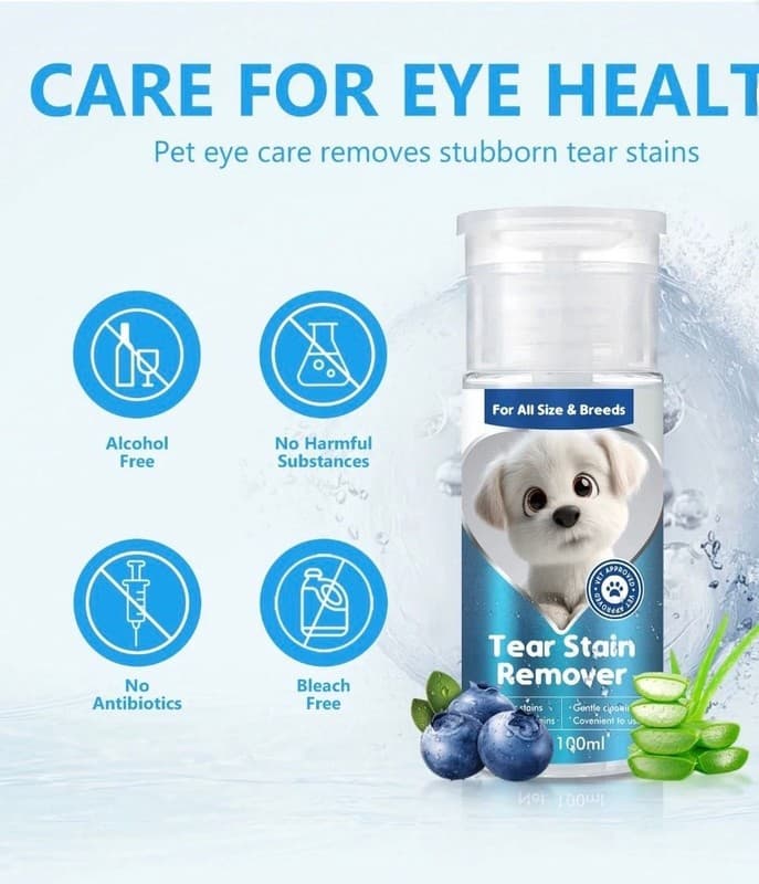 Tear Stain Remover for Dogs&Cats, Effectively Cleans Tear Stains, Gently Cleanse - Thumbnail 3