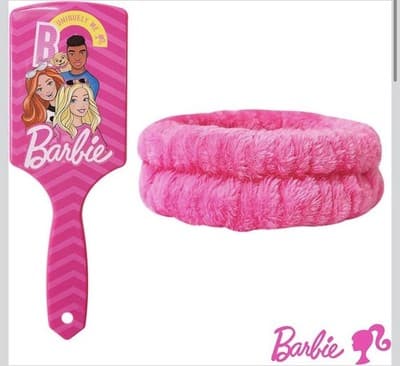 Barbie Kids Hair Brush & Spa Headband Set for Girls - Fun Grooming Kit for - Thumbnail 2