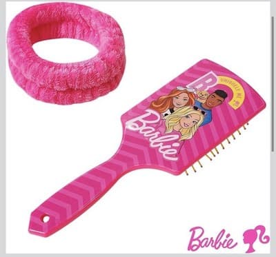 Barbie Kids Hair Brush & Spa Headband Set for Girls - Fun Grooming Kit for - Thumbnail 3
