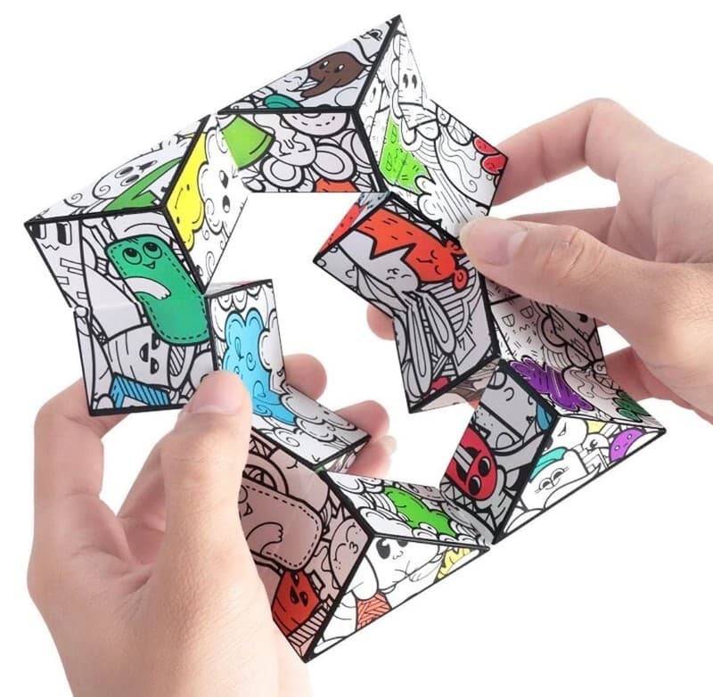 Doodle Art Infinite Cube Shape Shifting 3D Magnetic Fidget Puzzle - Thumbnail 5
