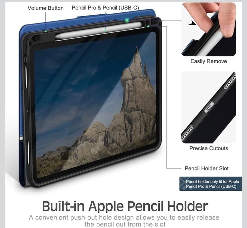 KingBlanc Vegan Leather Case for iPad Pro 11-inch (M4/M5) 2024/2025 - Thumbnail 7