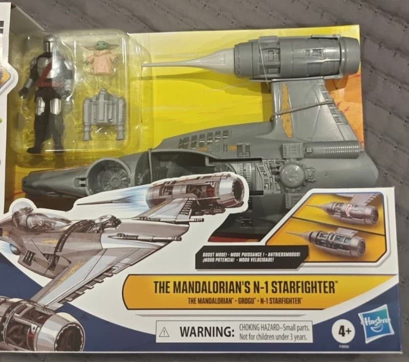 Hasbro Star Wars The Mandalorian N-1 Starfighter Vehicle with Mandalorian and Gr - Thumbnail 3