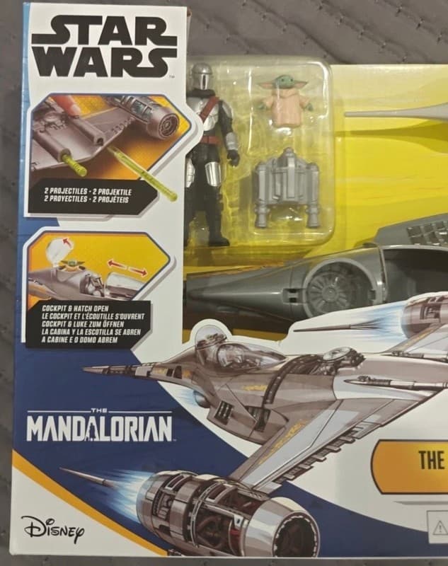 Hasbro Star Wars The Mandalorian N-1 Starfighter Vehicle with Mandalorian and Gr - Thumbnail 2