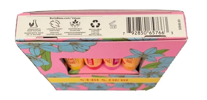 Burt's Bees Beeswax Bounty In Full Bloom Lip Balm 4-Pack Gift Set - Thumbnail 3