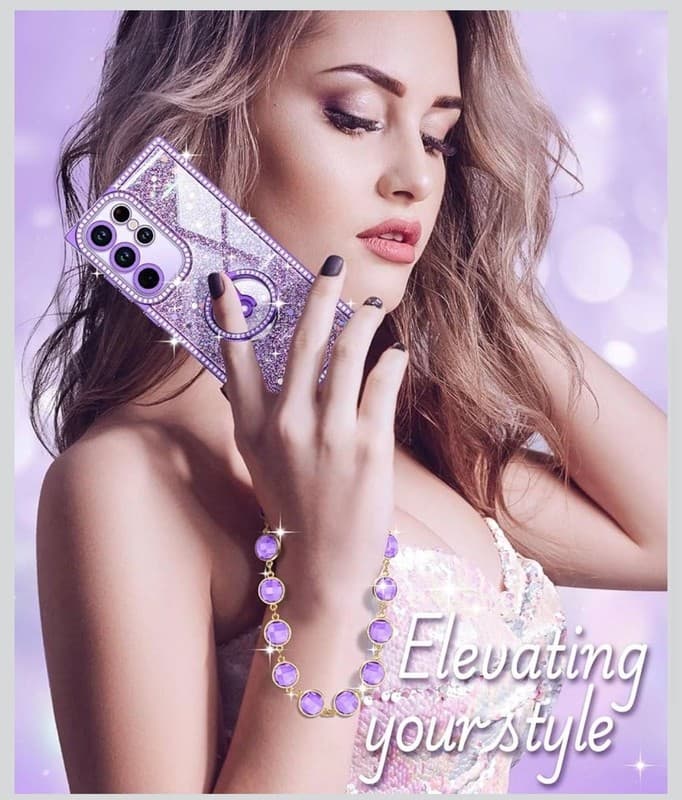 Samsung Galaxy S25 Ultra Glitter Case, Luxury Bling Rhinestone Sparkly - Thumbnail 4