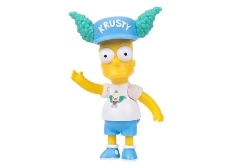 The Simpsons Jakks Pacific Bart Simpson Krusty the Clown Hat Action Figure - Thumbnail 4