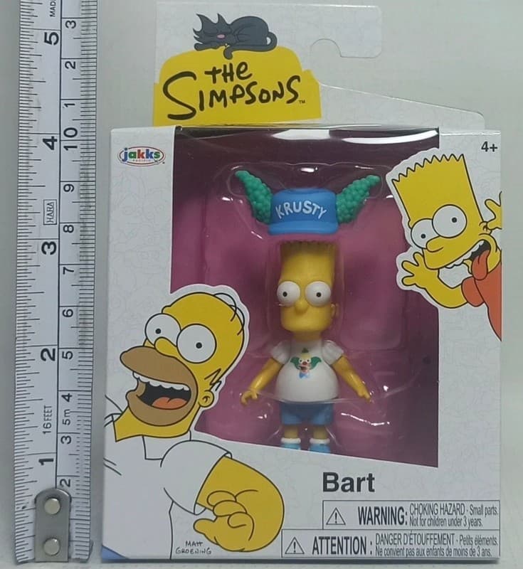 The Simpsons Jakks Pacific Bart Simpson Krusty the Clown Hat Action Figure - Thumbnail 2