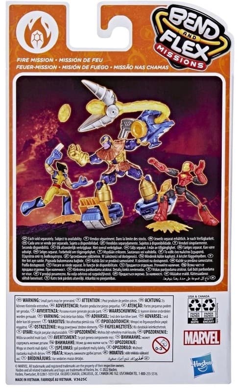 Hasbro Marvel Bend and Flex Missions Wolverine Fire Mission Action Figure - Thumbnail 4