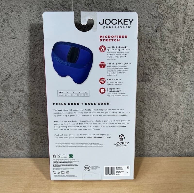 Jockey Generation No Chafe Pouch Boxer Briefs, 3-Pack, Size S, Blue/Teal Mix - Thumbnail 2