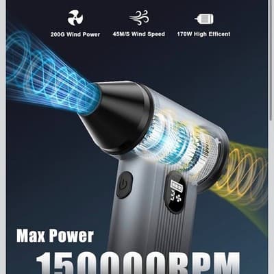 Filigo BC05 Super Power Turbo Fan Portable Electric Air Duster - Thumbnail 3