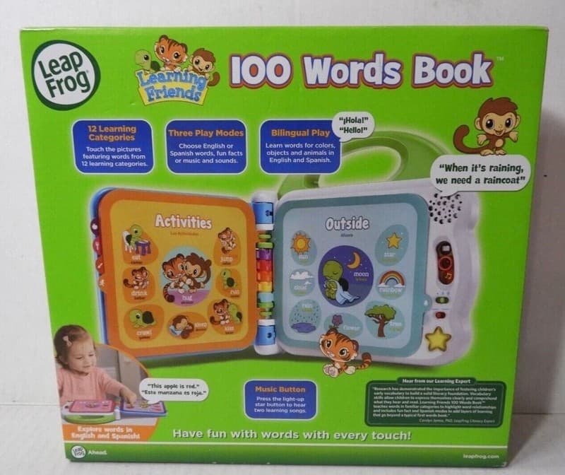LeapFrog Learning Friends 100 Words Book Bilingual English Spanish - Thumbnail 2