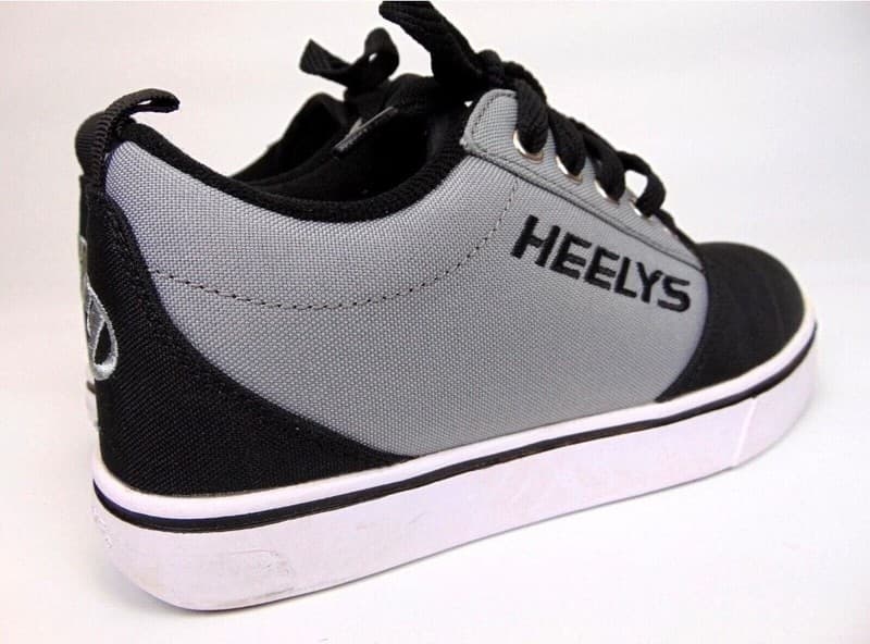 Heelys Youth Pro 20 Black and Gray Canvas Skate Shoes Size YTH 1 - Thumbnail 4