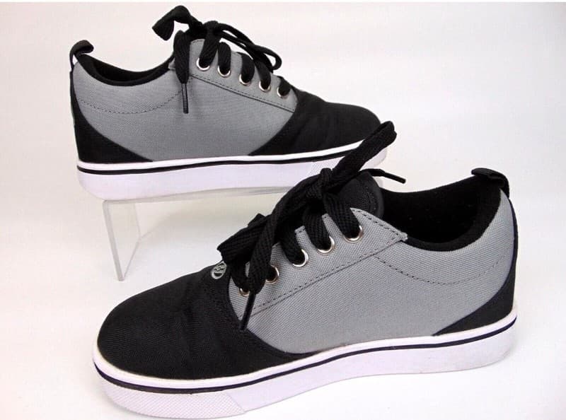 Heelys Youth Pro 20 Black and Gray Canvas Skate Shoes Size YTH 1 - Thumbnail 2