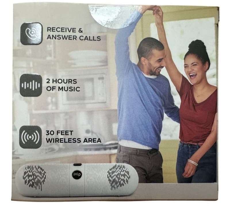 iHip Jambar Bluetooth Wireless Speaker Portable Pill Style White - Thumbnail 7